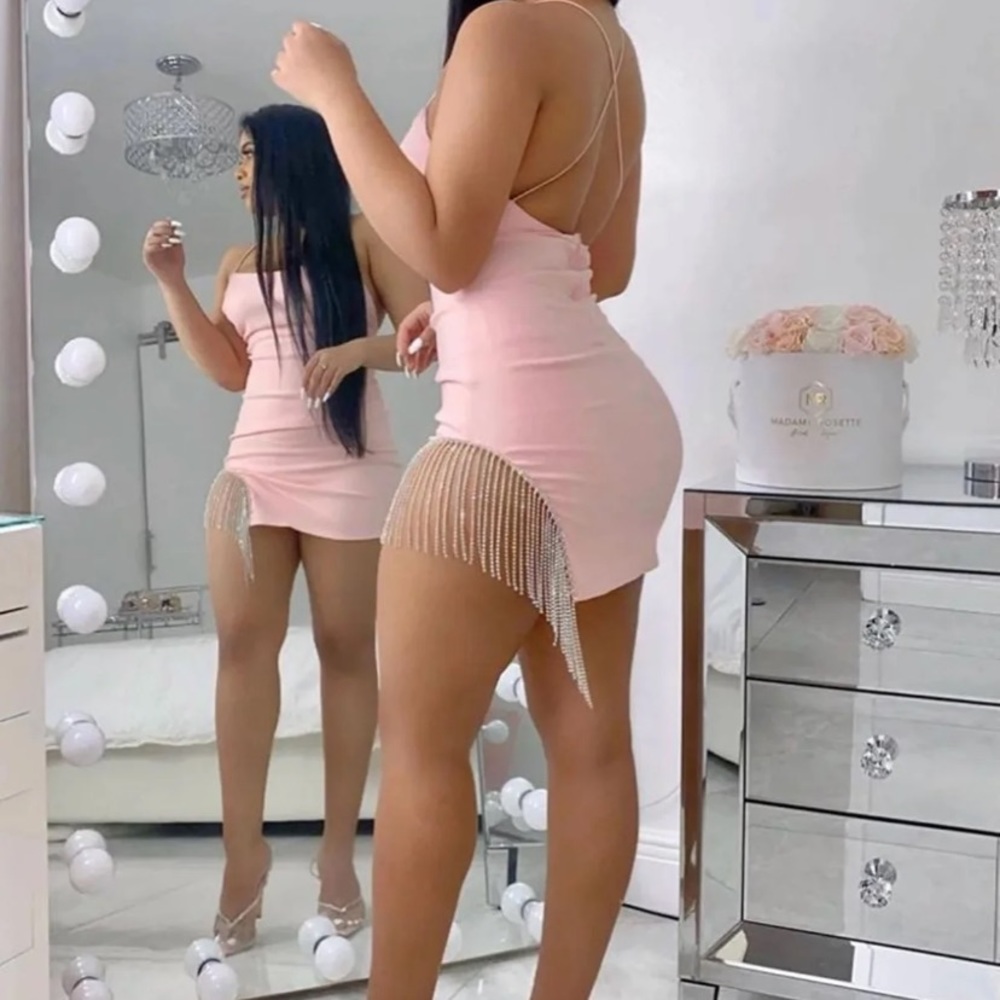 Rhinestone mini dress